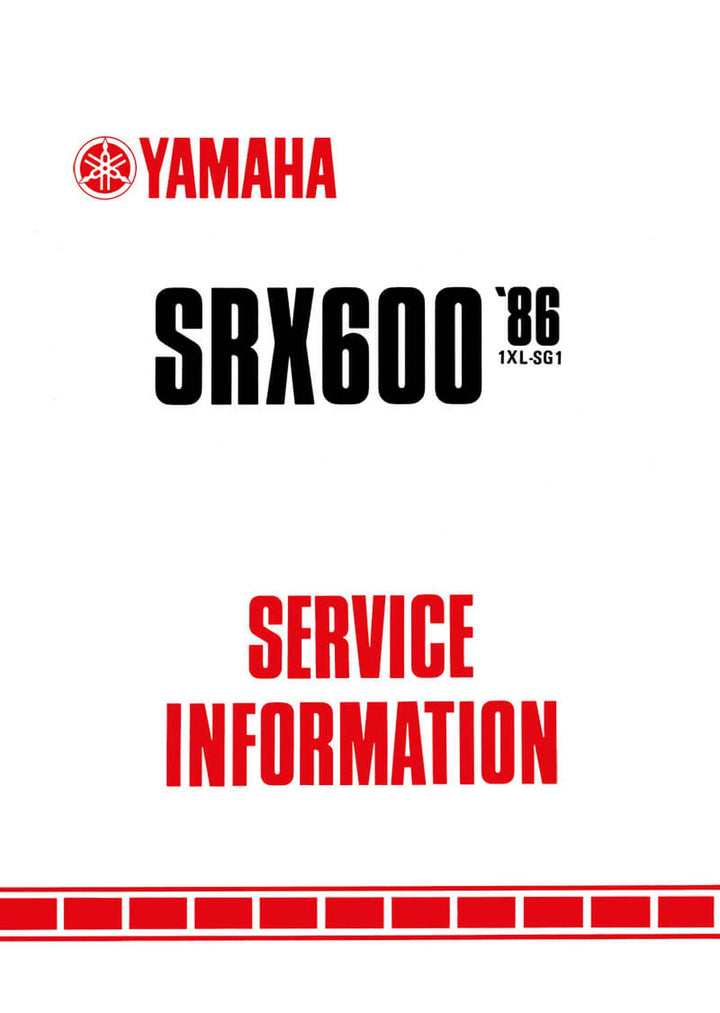 Yamaha SRX600 Service Information, Buchcover