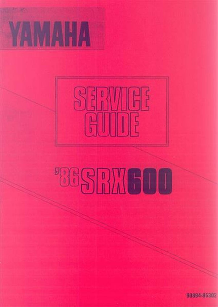 Yamaha SRX 600 Service Information, Buchcover