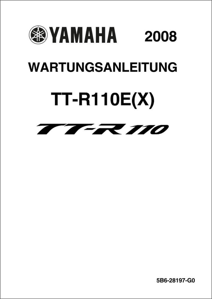 Yamaha TT-R110E (X) Reparaturanleitung, Buchcover