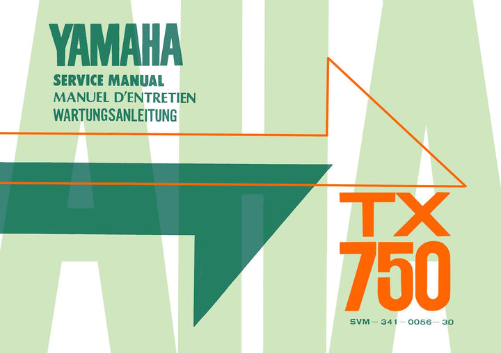 Yamaha TX750 Reparaturanleitung, Buchcover