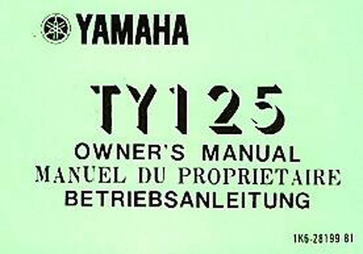 Yamaha TY 125, Betriebsanleitung, Buchcover