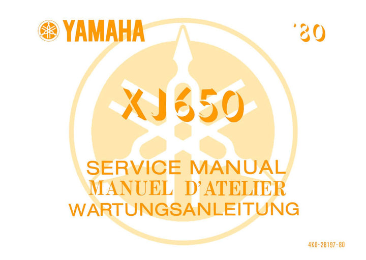 Yamaha XJ650 Reparaturanleitung, Buchcover
