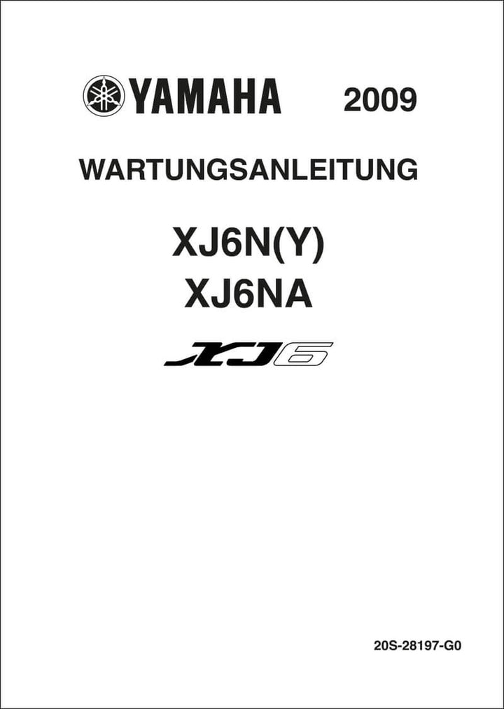 Yamaha XJ6N (Y) und XJ6NA Reparaturanleitung, Buchcover