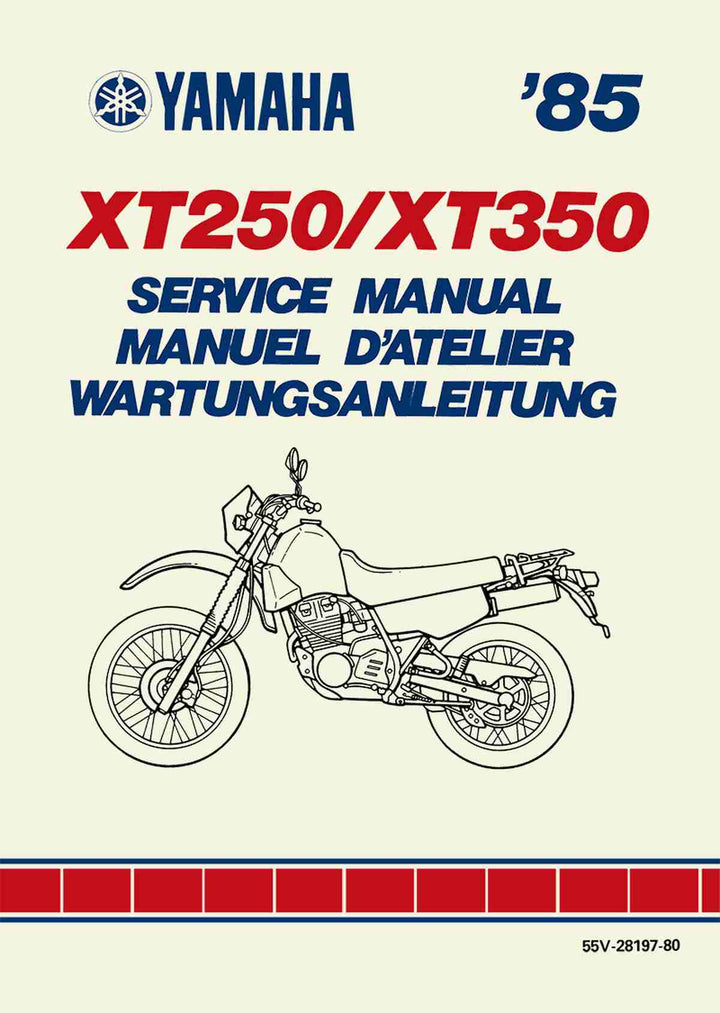 Yamaha XT250 und XT350 Wartungsanleitung, Buchcover