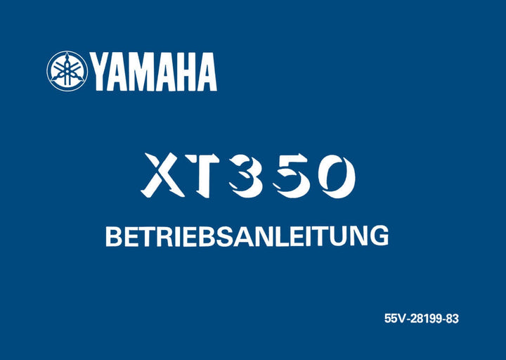Yamaha XT350 Bedienungsanleitung, Buchcover