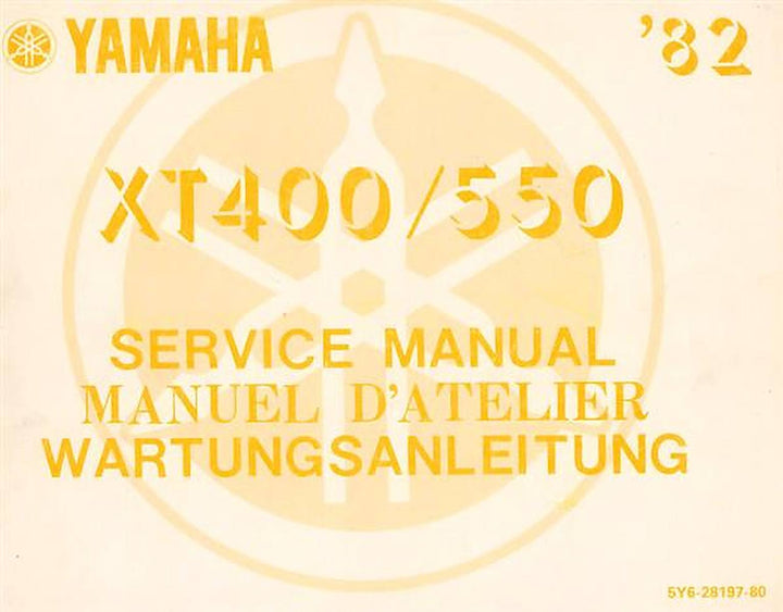 Yamaha XT 400 und XT 550 Wartungsanleitung, Buchcover