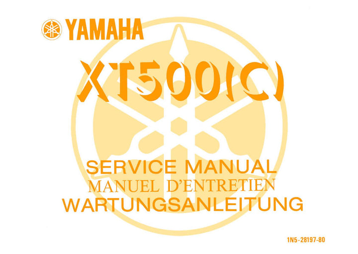 Yamaha XT500 (C) Reparaturanleitung, Buchcover
