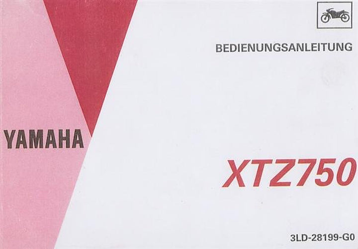 Yamaha XTZ750 Bedienungsanleitung, Buchcover