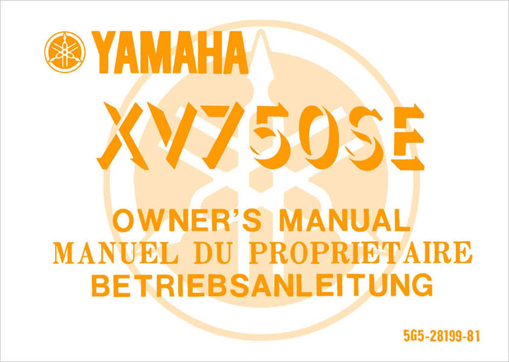 Yamaha XV750SE Betriebsanleitung, Buchcover