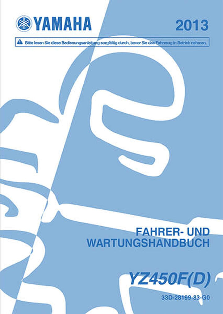 Yamaha YZ450F Reparaturanleitung, Buchcover