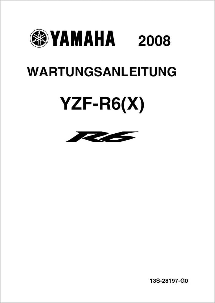 Yamaha YZF-R6 (X) Reparaturanleitung, Buchcover