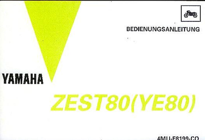 Yamaha ZEST 80 (YE 80), Betriebsanleitung, Buchcover