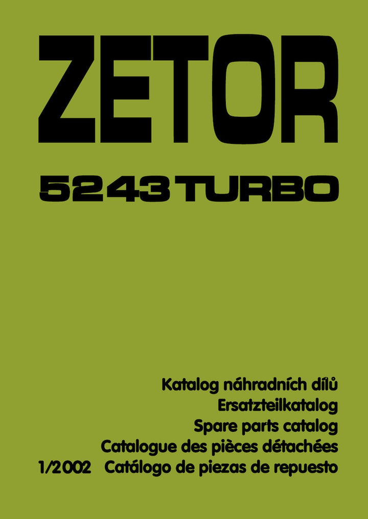 Zetor 5243 Turbo Ersatzteilkatalog, Buchcover