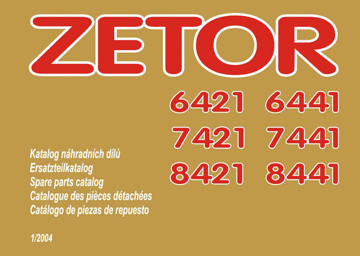 Zetor 6421, 6441, 7421, 7441, 8421, 8441 Ersatzteilkatalog, Buchcover