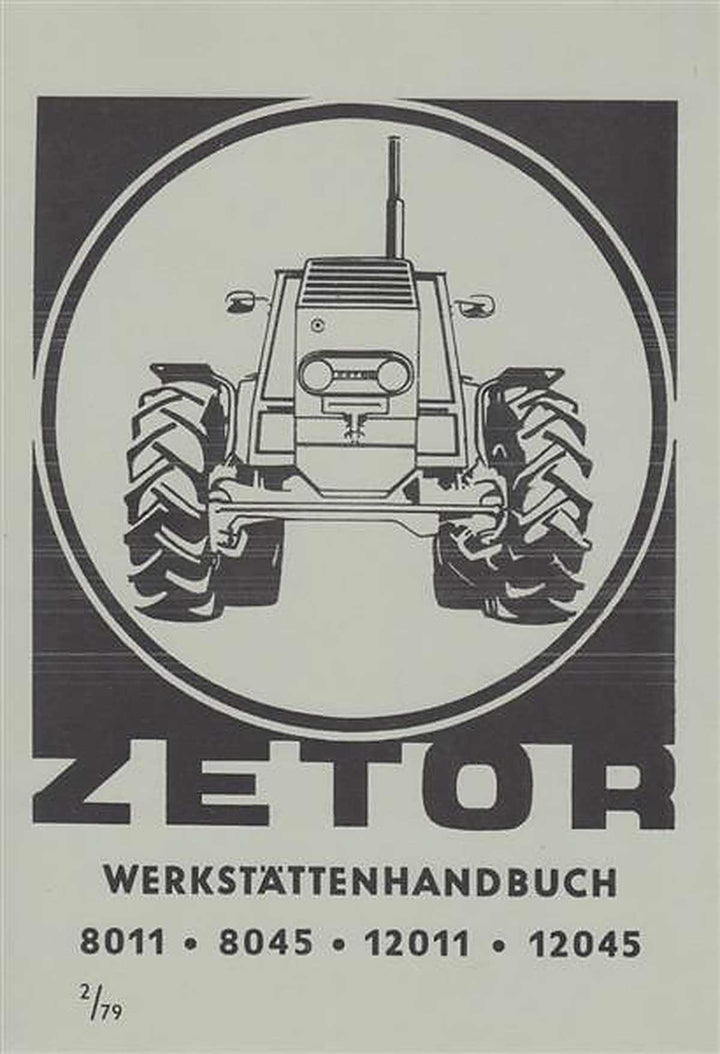 Zetor 8011, 8045, 12011, 12045 Werkstättenhandbuch, Buchcover
