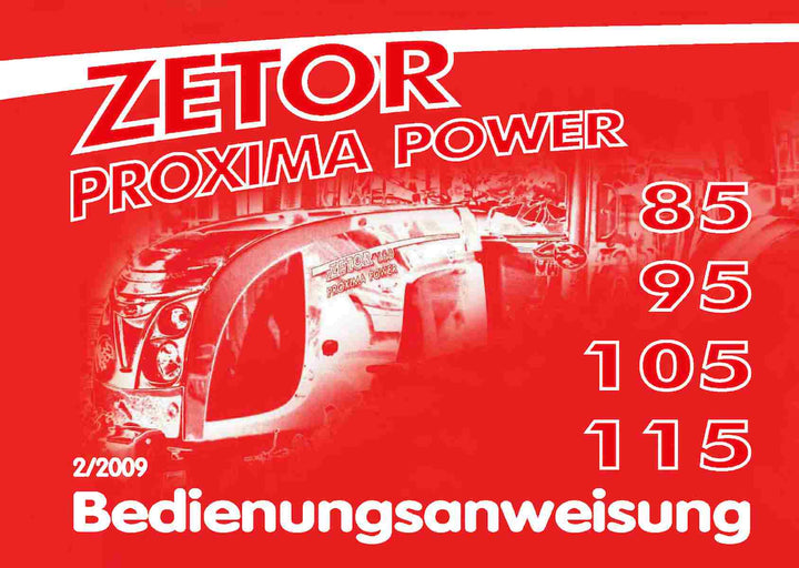 Zetor Proxima Power 85, 95, 105, 115 Bedienungsanweisung, Buchcover