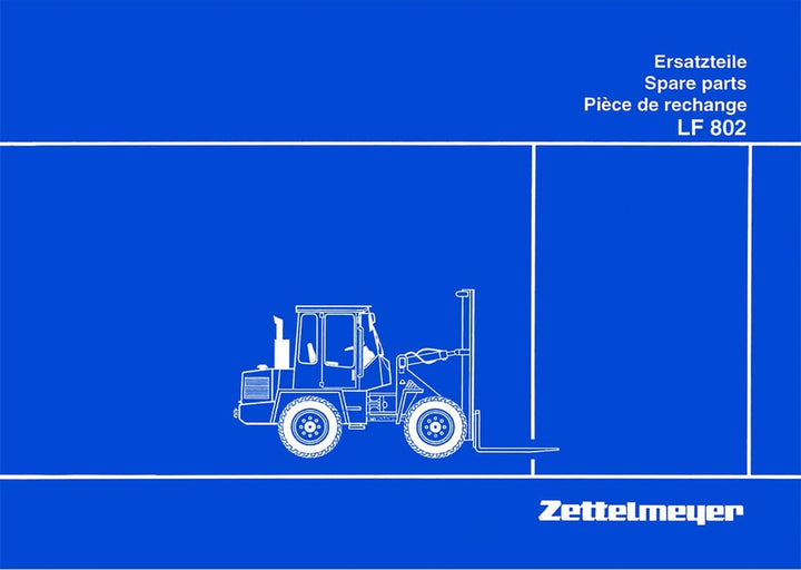 Zettelmeyer LF802 Ersatzteilliste, Buchcover