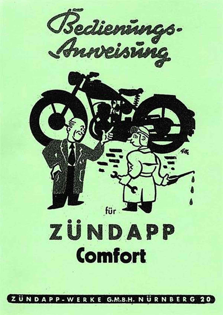Zündapp Comfort Betriebsanleitung, Buchcover