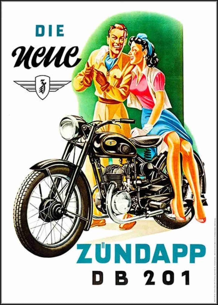 Zündapp DB201 Motorrad Poster, Poster-Motiv