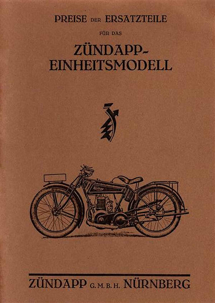 Zündapp Einheitsmodell 250 und 300 Ersatzteilkatalog, Buchcover