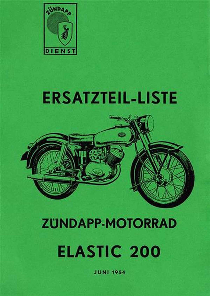 Zündapp Elastic 200 Ersatzteilkatalog, Buchcover