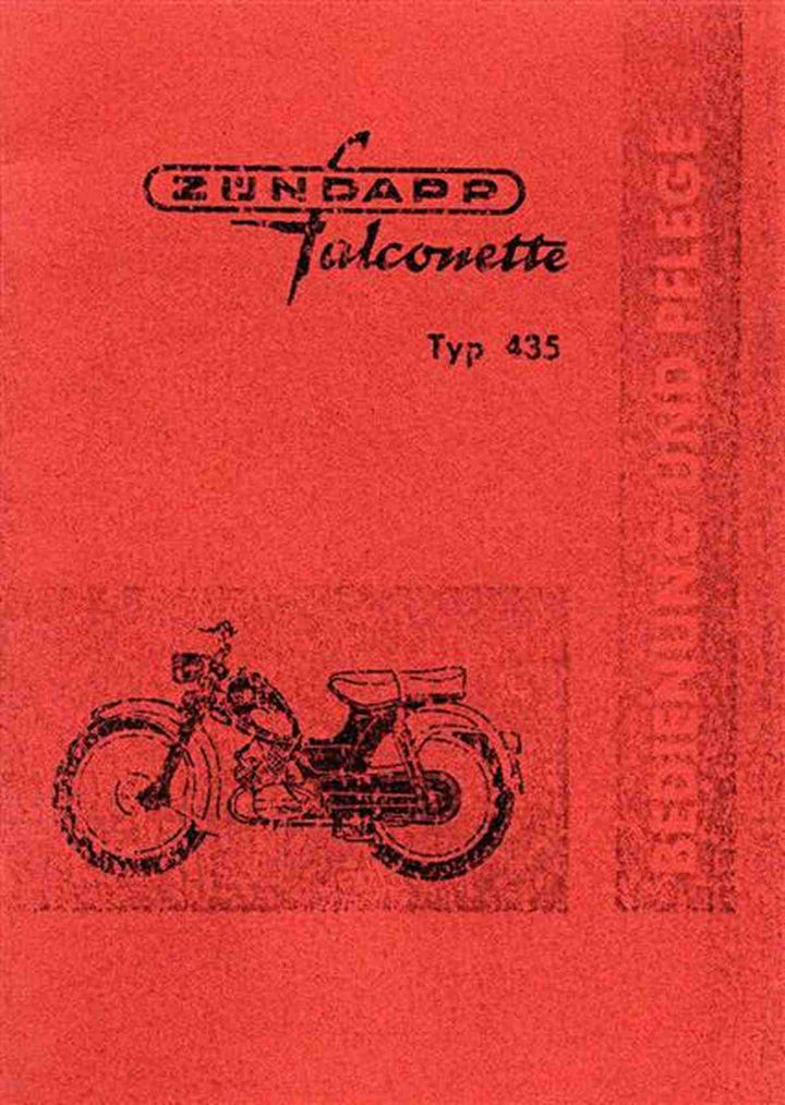 Zündapp Falconette Typ 435 Betriebsanleitung, Buchcover