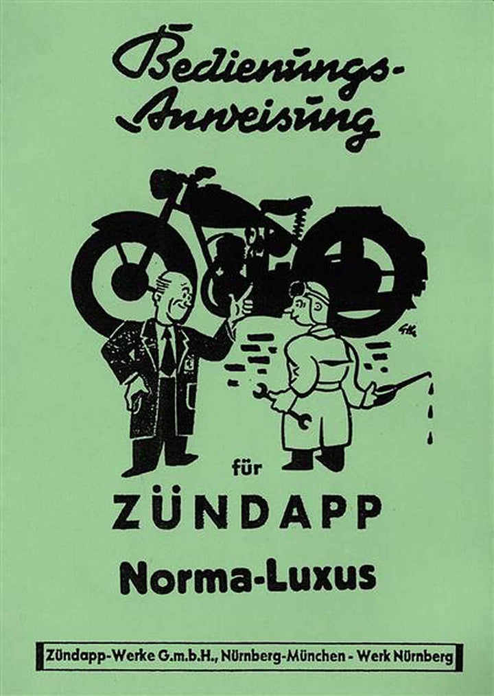 Zündapp Norma-Luxus Betriebsanleitung, Buchcover